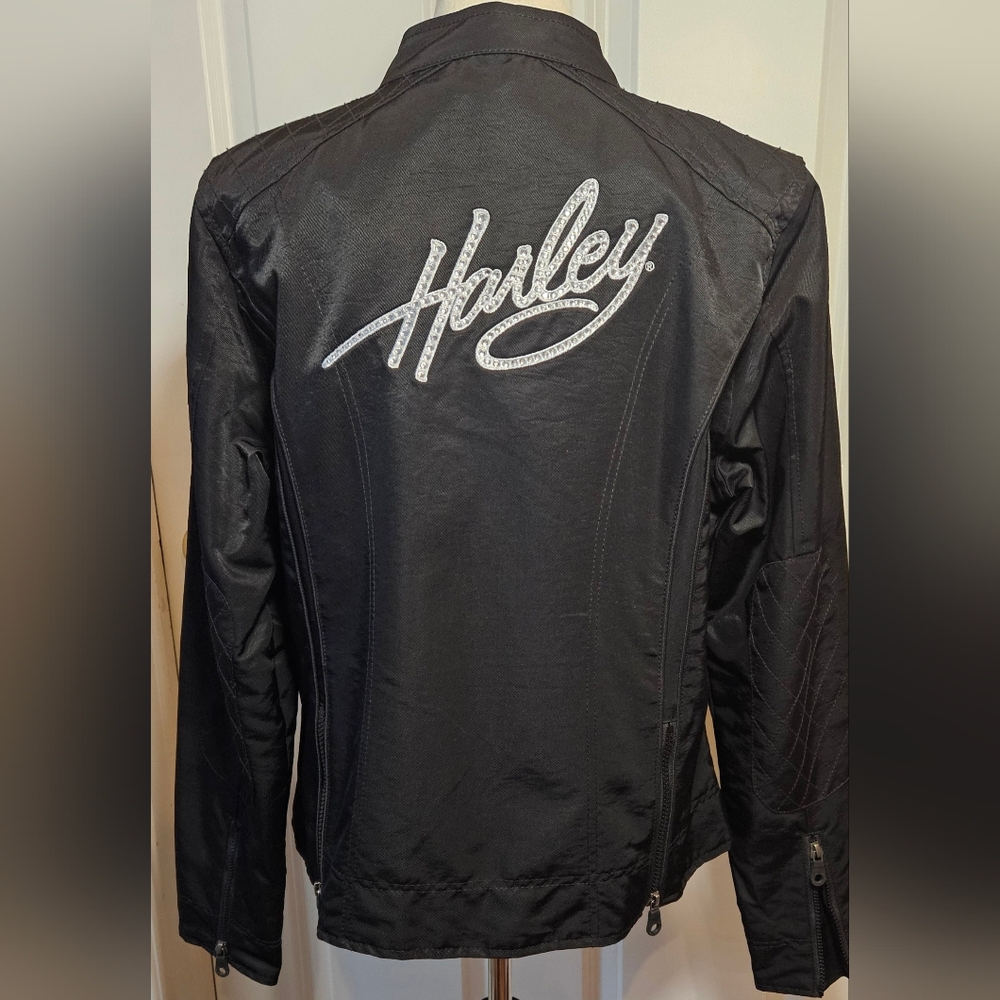 Harley-Davidson Nylon Jacket with Rhinestone Logo. - Picture 2 of 15